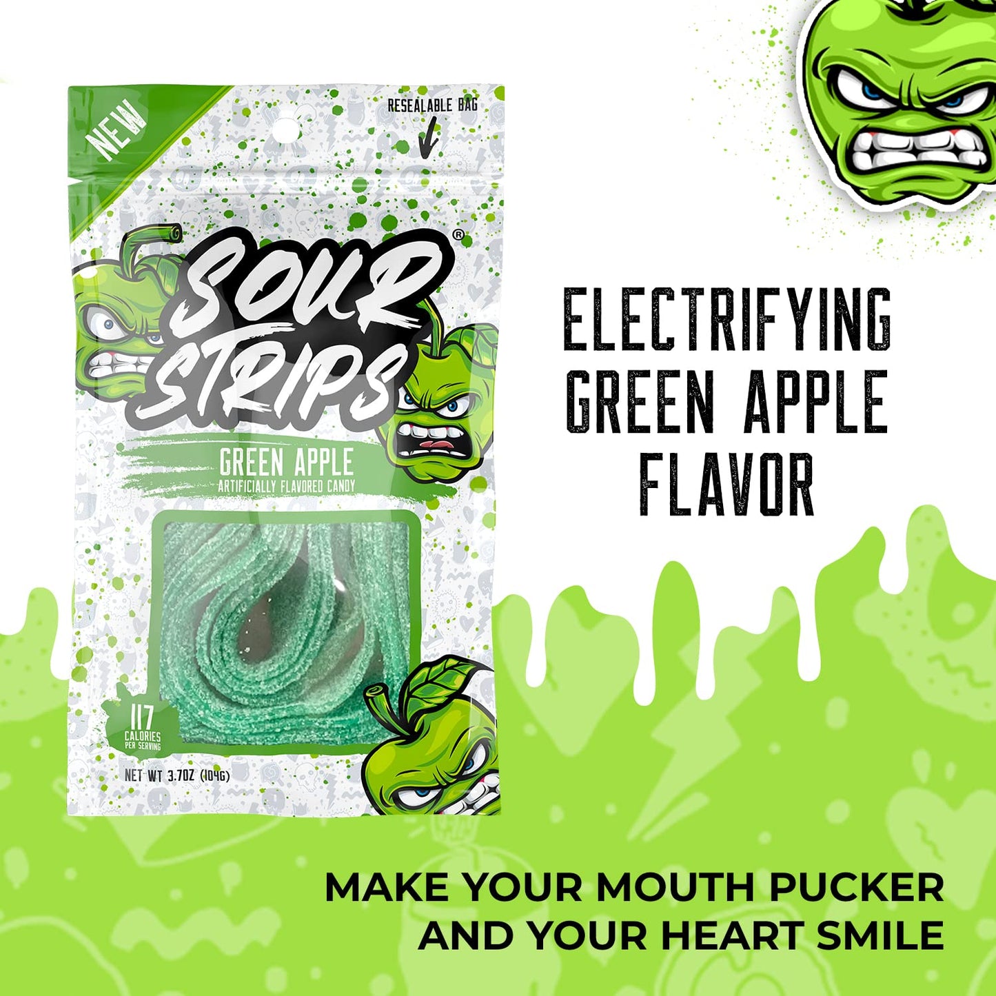 Sour Strips Green Apple
