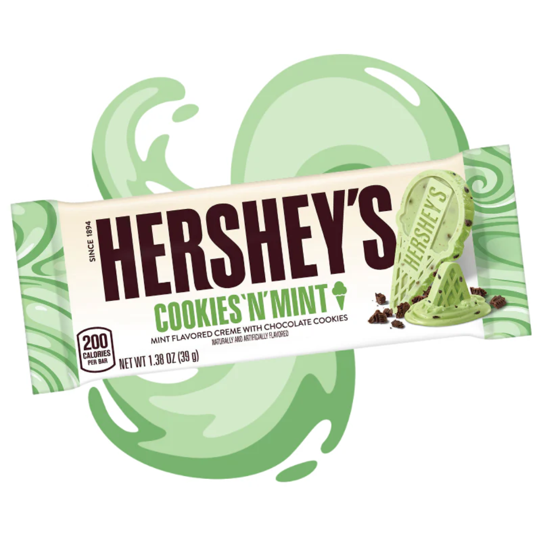 Hersheys Cookies N Mint Chocolate Bar (39g)