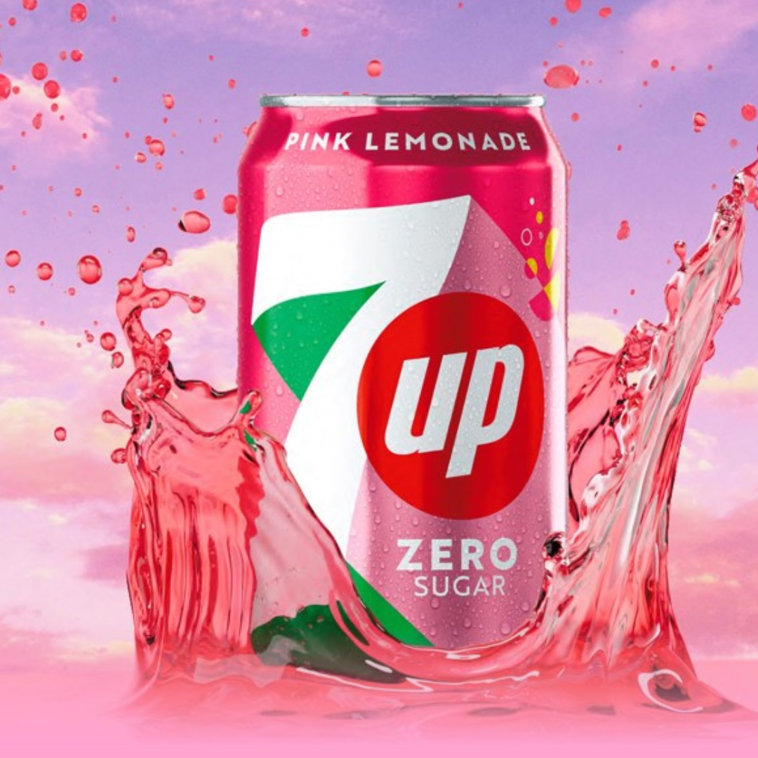 7up Pink Lemonade Zero Sugar (355ml) UK
