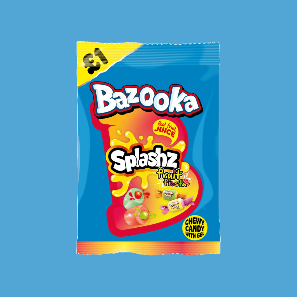 Bazooka Splashz Fruit Fiesta (120g)