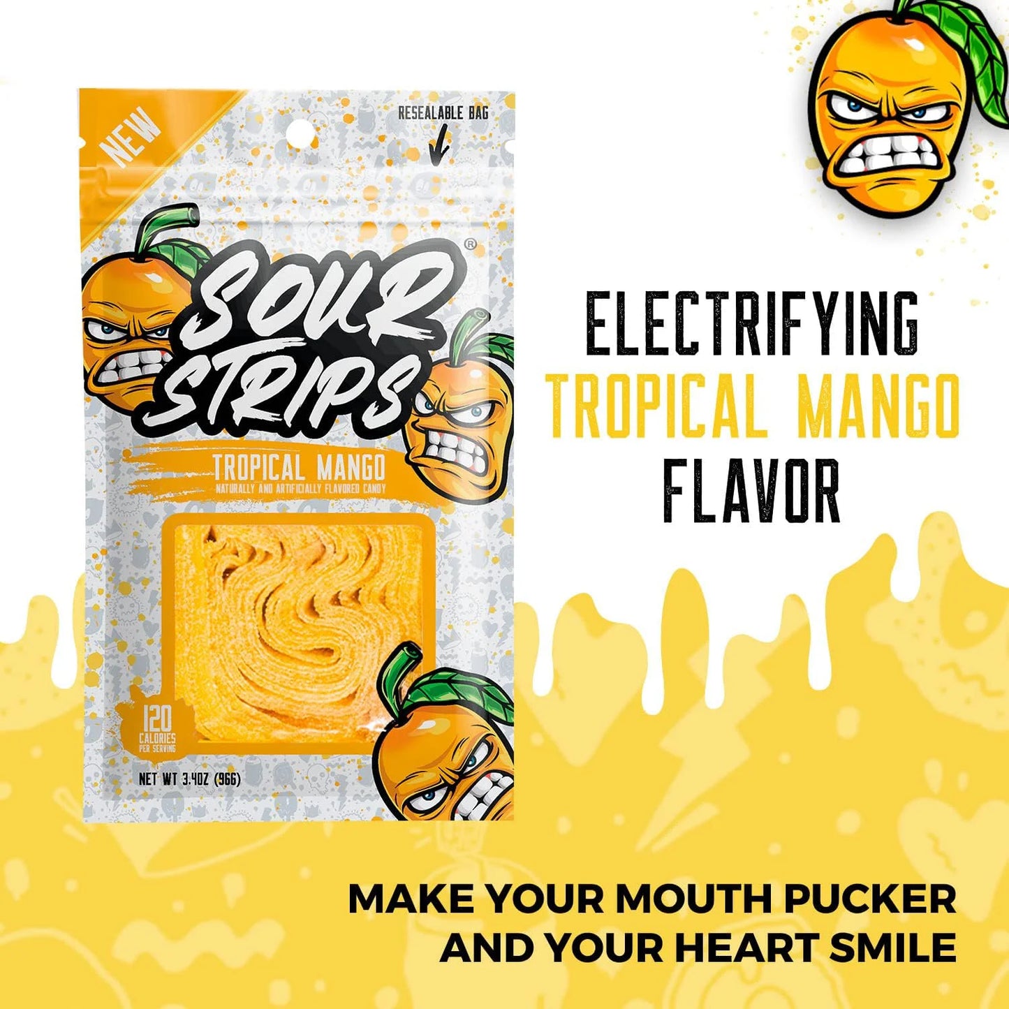 Sour Strips Tropical Mango (96g)